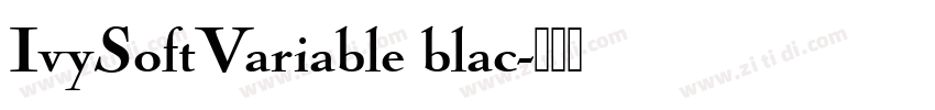 IvySoftVariable blac字体转换